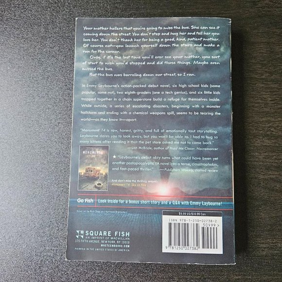 4/$20 Monument 14 by Emmy Laybourne - Paperback - Picture 5 of 5